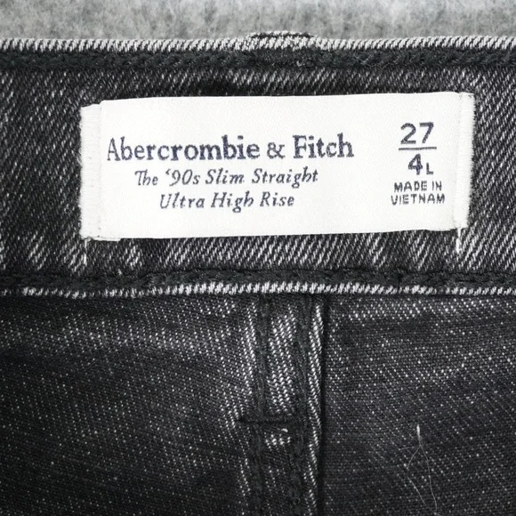 Abercrombie &‎ Fitch Jeans Womens 27 4L Tall  Ultra High Rise 90s Slim Straight - Picture 7 of 10